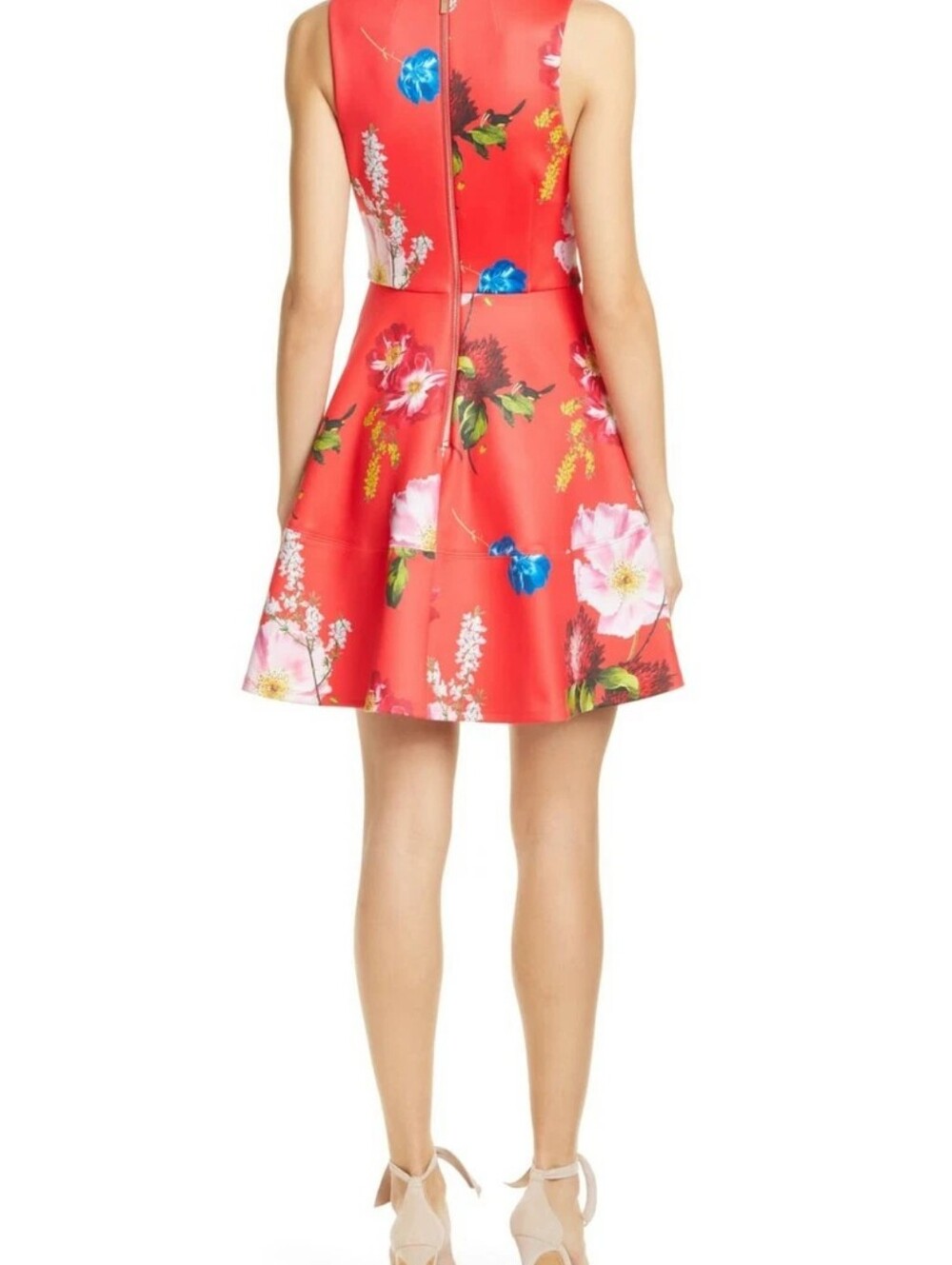Ted Baker London Kinle Floral Skater Dress Berry Sundae Ted Size 5 = US 12 - Picture 12 of 14